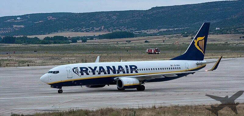 Boeing 737 de Ryanair, una de las compañías que operaba en el aeropuerto de Ciudad Real